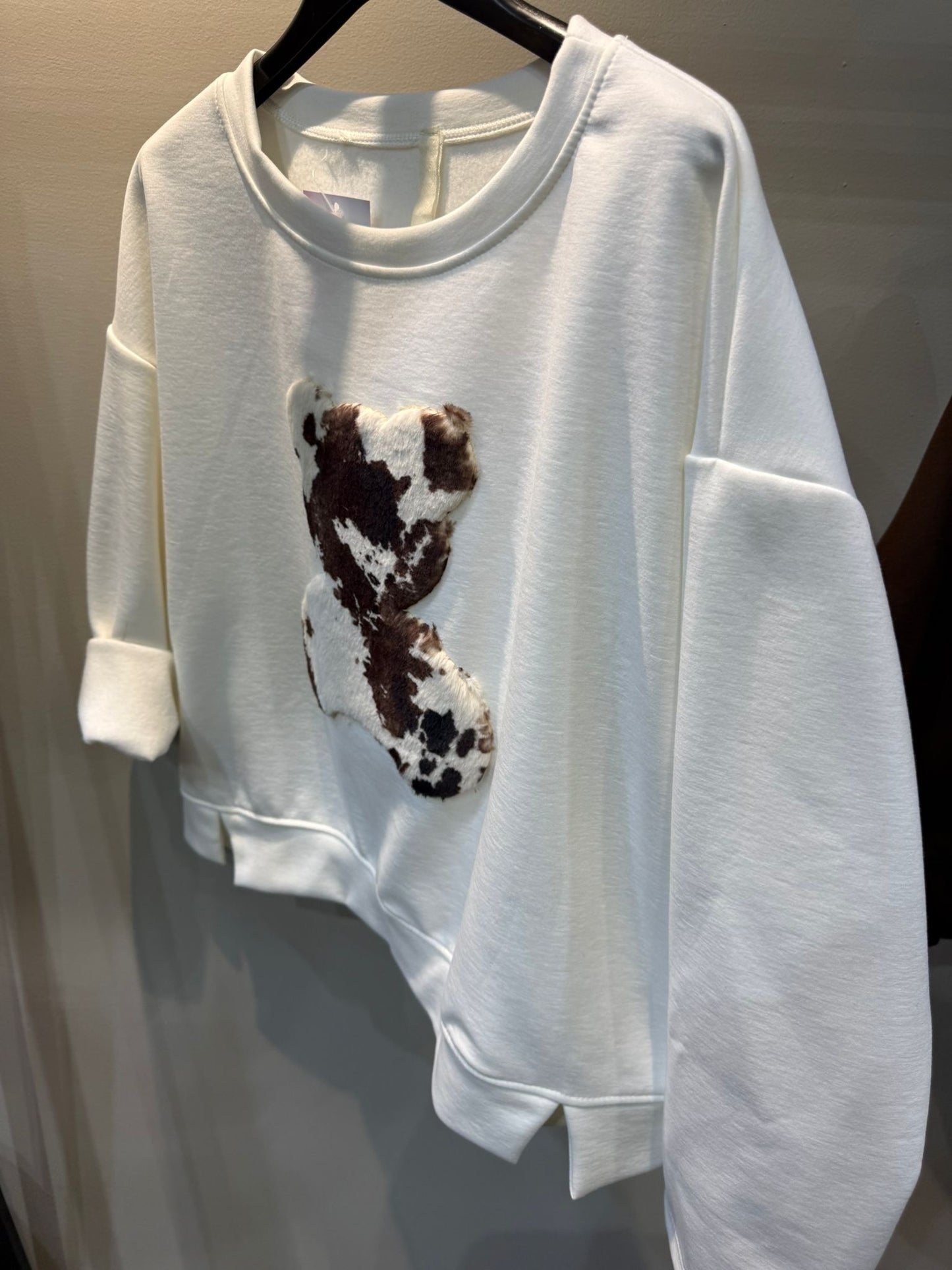 Felpa Teddy Cow