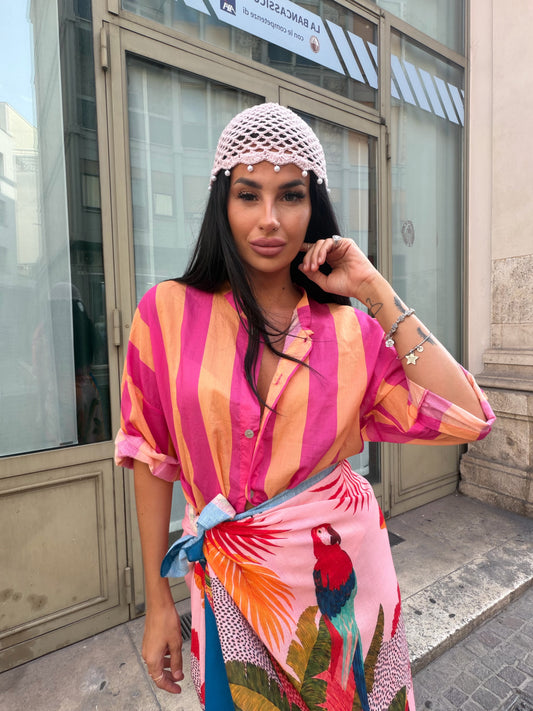 Camicia Pasha Fucsia Arancio