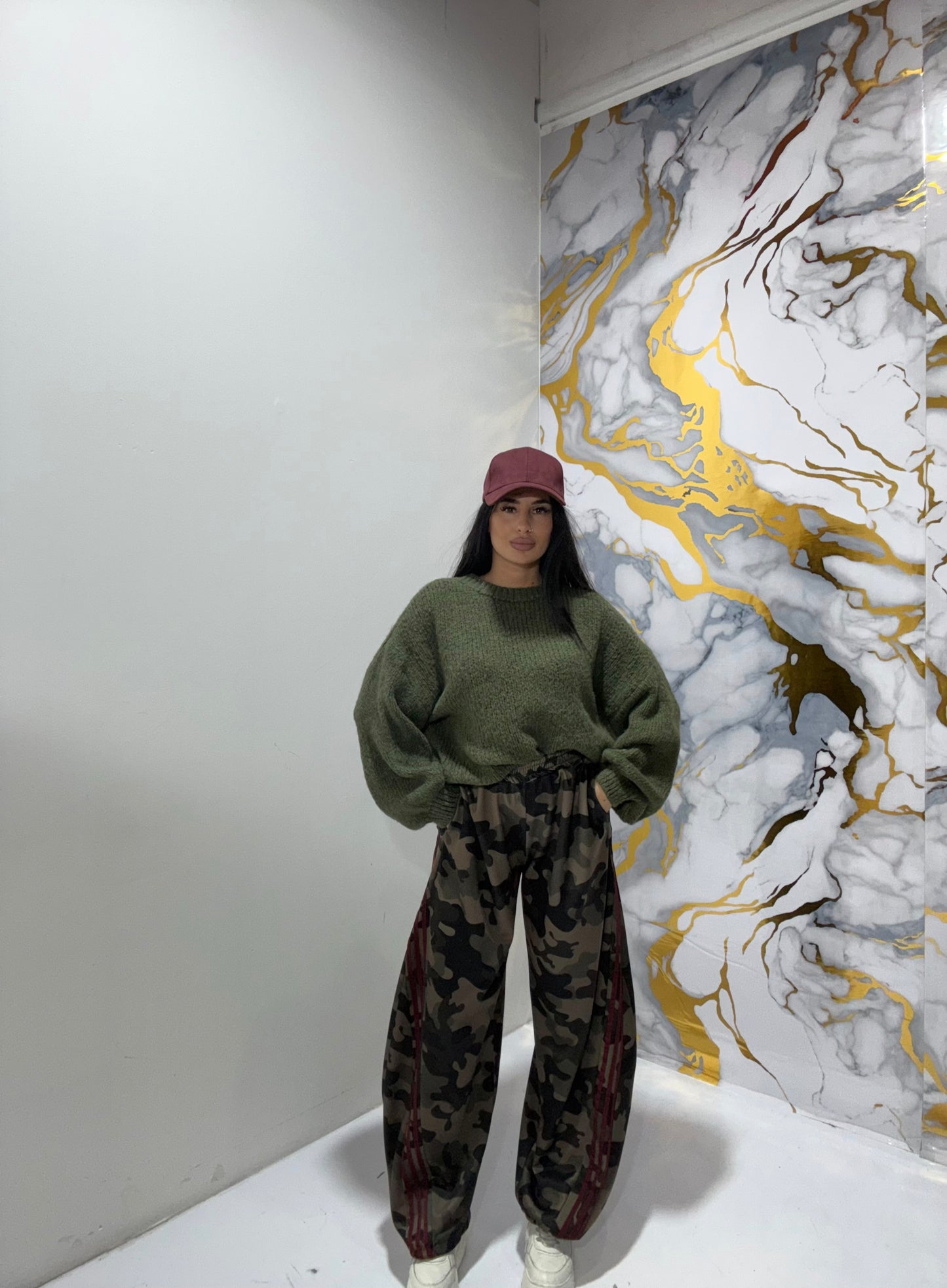 Pantaloni Mary military