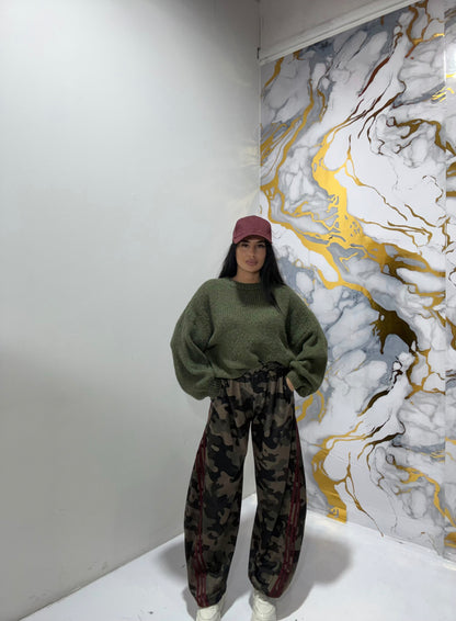 Pantaloni Mary military